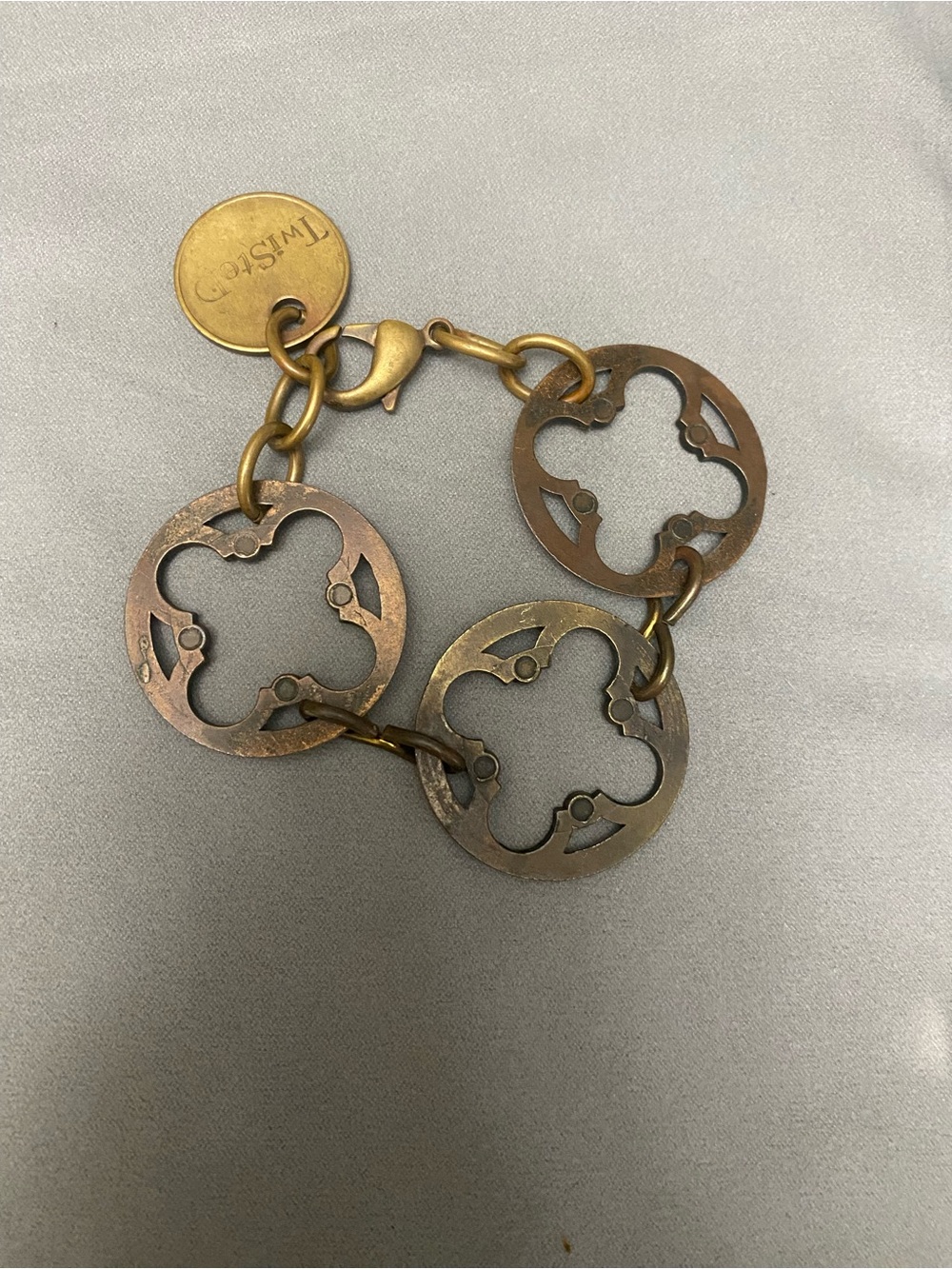 Twisted Silver Classic XO Quatrefoil Bracelet Made Distress & Weather Over Time